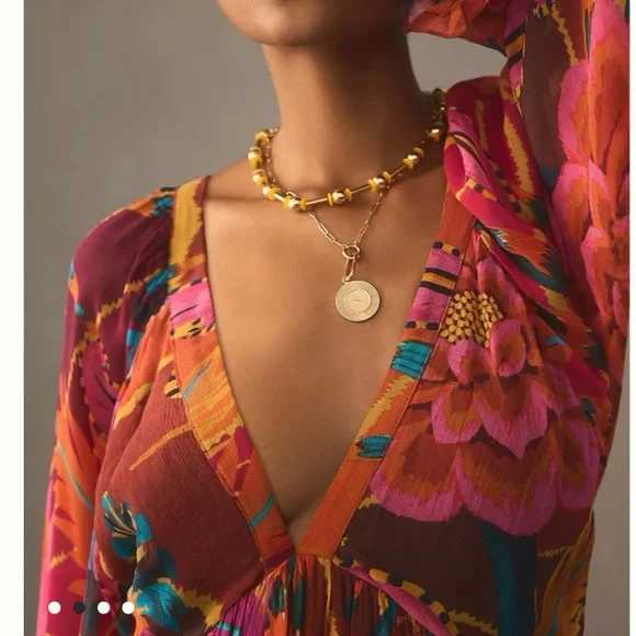 Farm Rio Vintage Wave Maxi Dress Small NWT - Picture 4 of 16